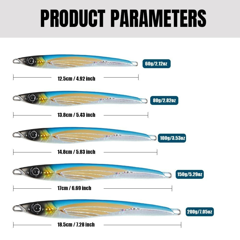 THEOS Premium Metal Jig Lure for Saltwater Fishing | 60g–200g