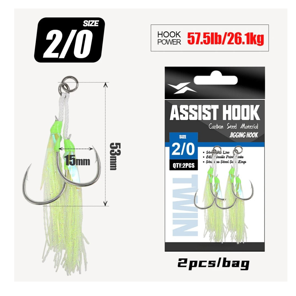 Premium Twin Assist Fishing Hooks