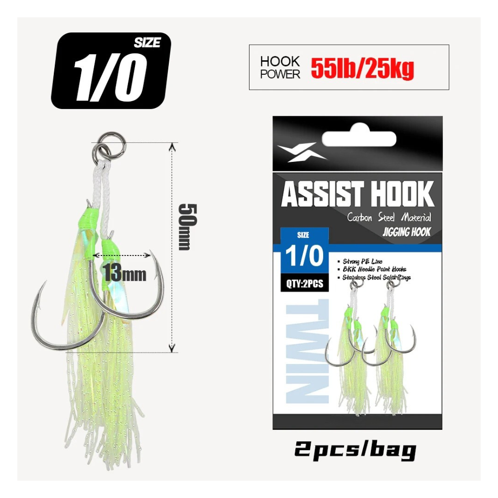 Premium Twin Assist Fishing Hooks