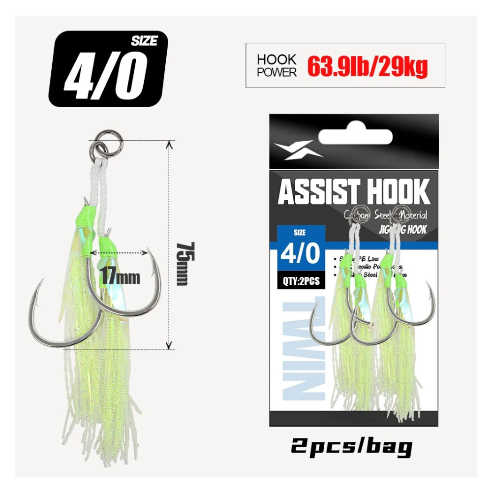 Premium Twin Assist Fishing Hooks