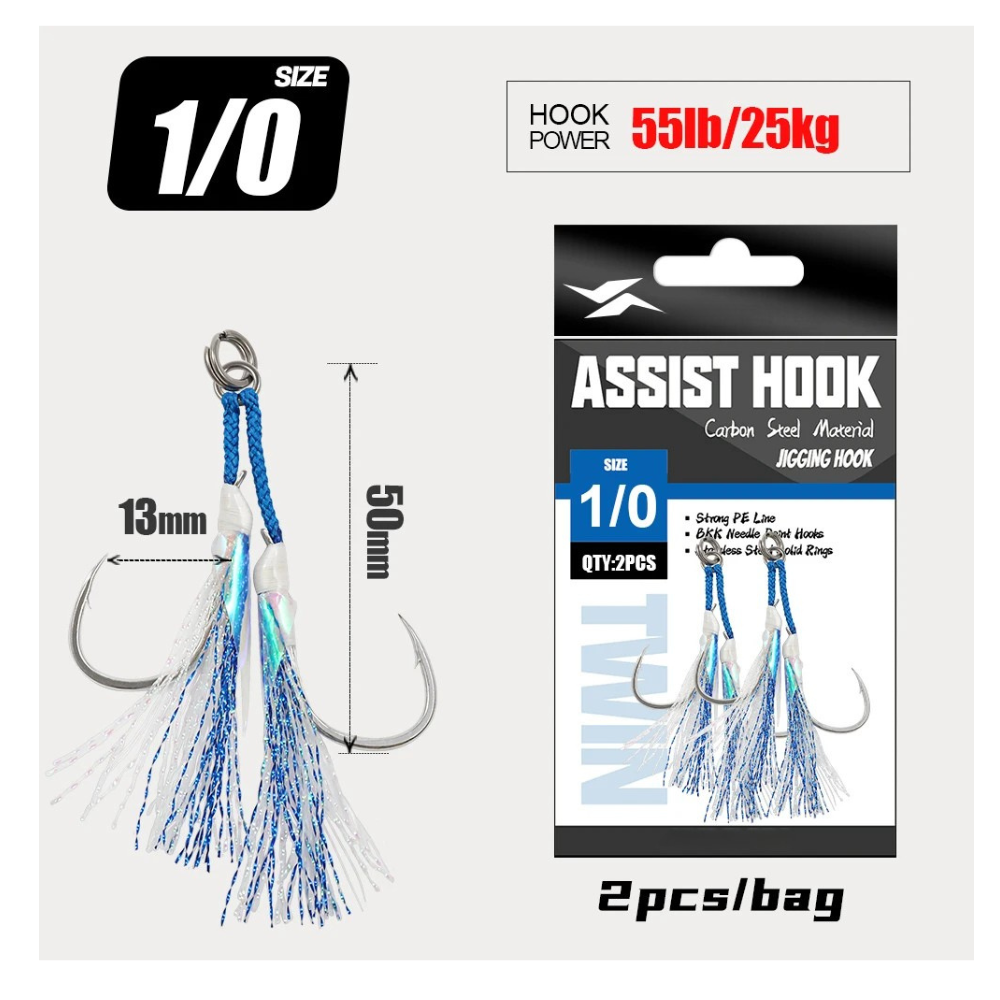 Premium Twin Assist Fishing Hooks