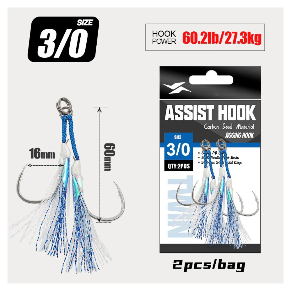 Premium Twin Assist Fishing Hooks