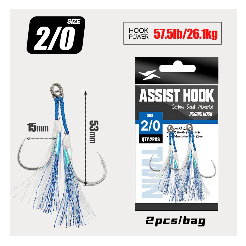 Premium Twin Assist Fishing Hooks