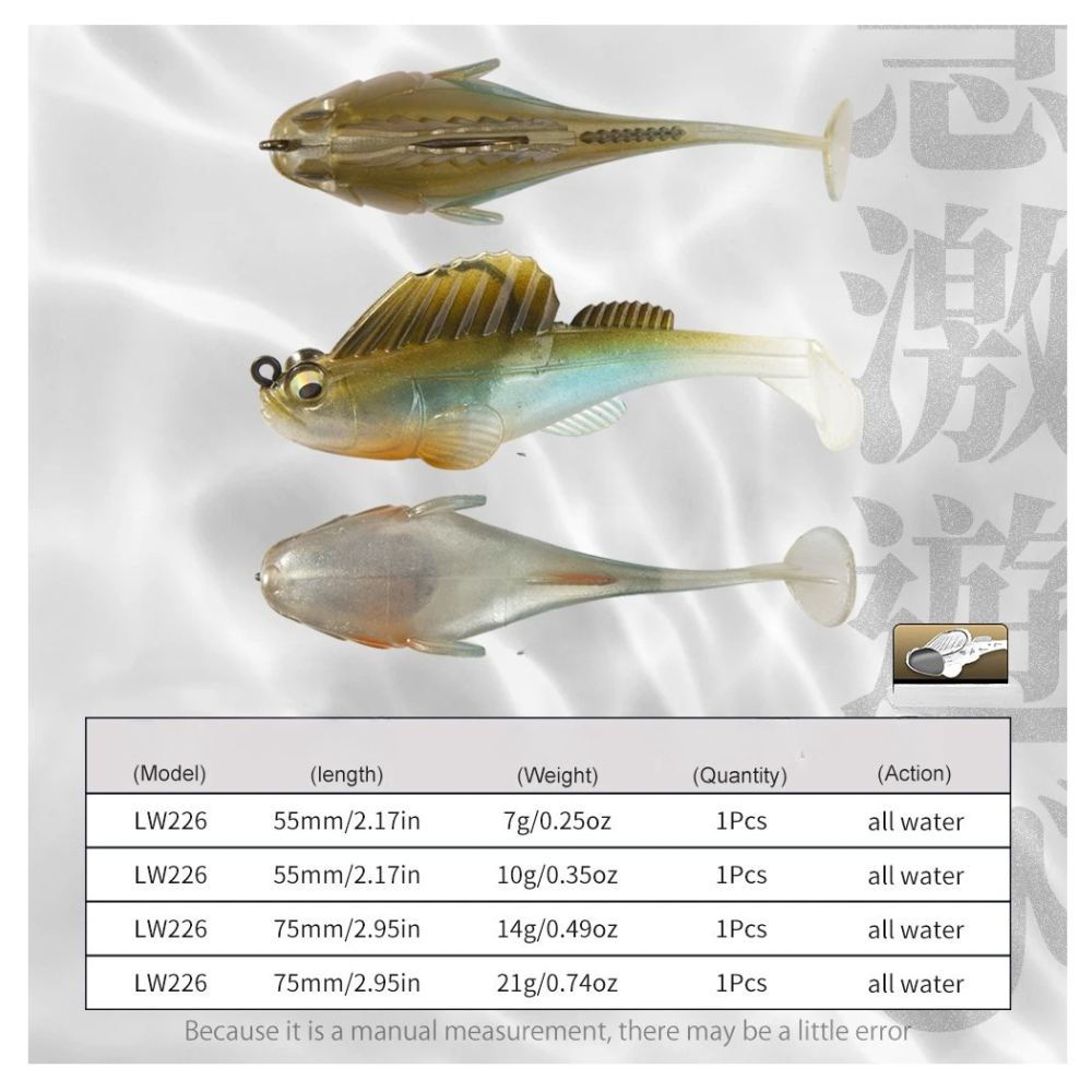 Realistic Paddle Tail Swimbait