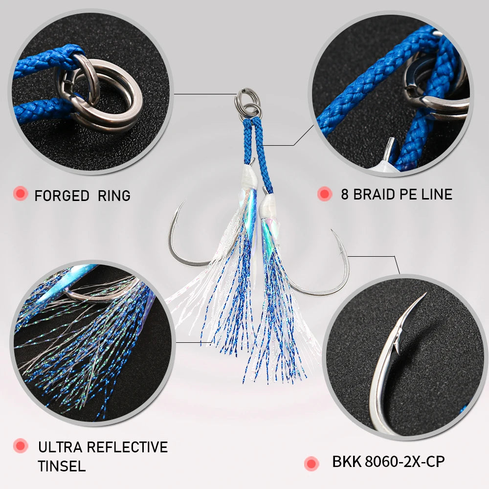 Premium Twin Assist Fishing Hooks